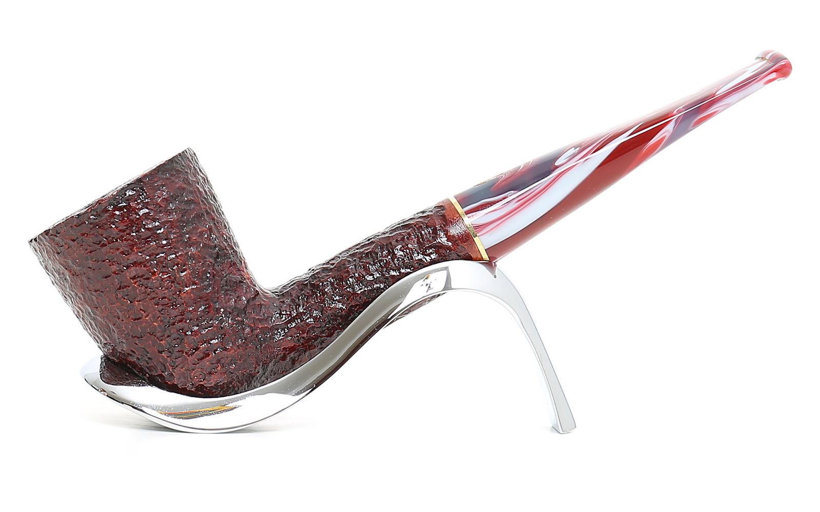 Pipa Savinelli Vigna Rusticata 409, Dublin dritta, finissaggio rusticato bordeaux.