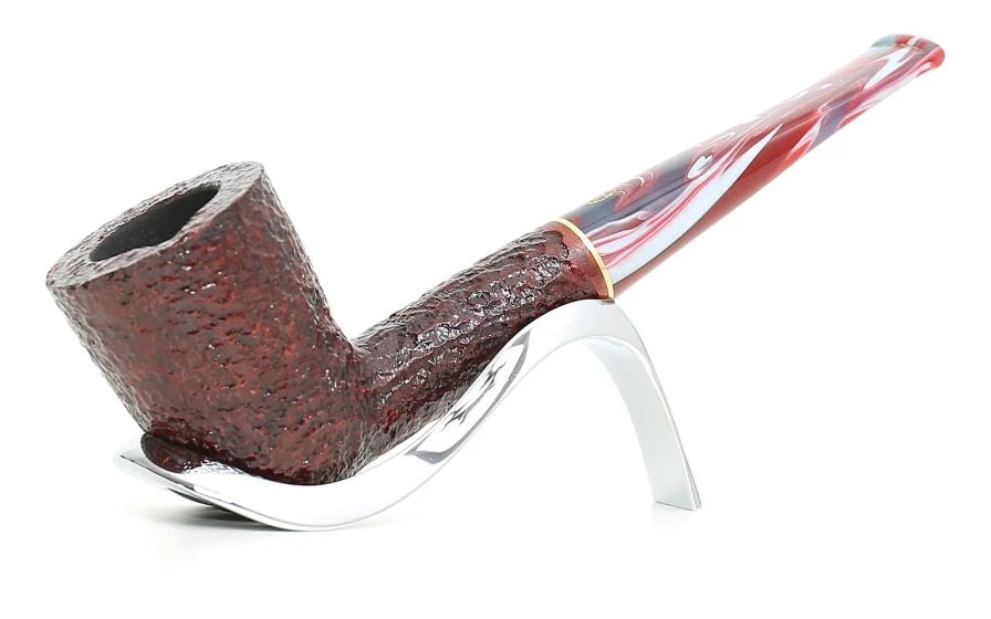 Pipa Savinelli Vigna Rusticata 409, Dublin dritta, finissaggio rusticato bordeaux.