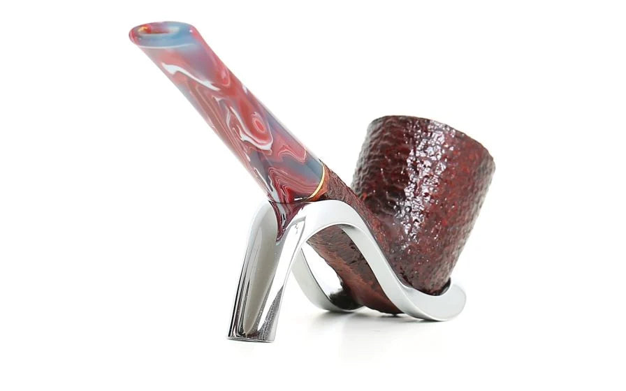 Pipa Savinelli Vigna Rusticata 409, Dublin dritta, finissaggio rusticato bordeaux.
