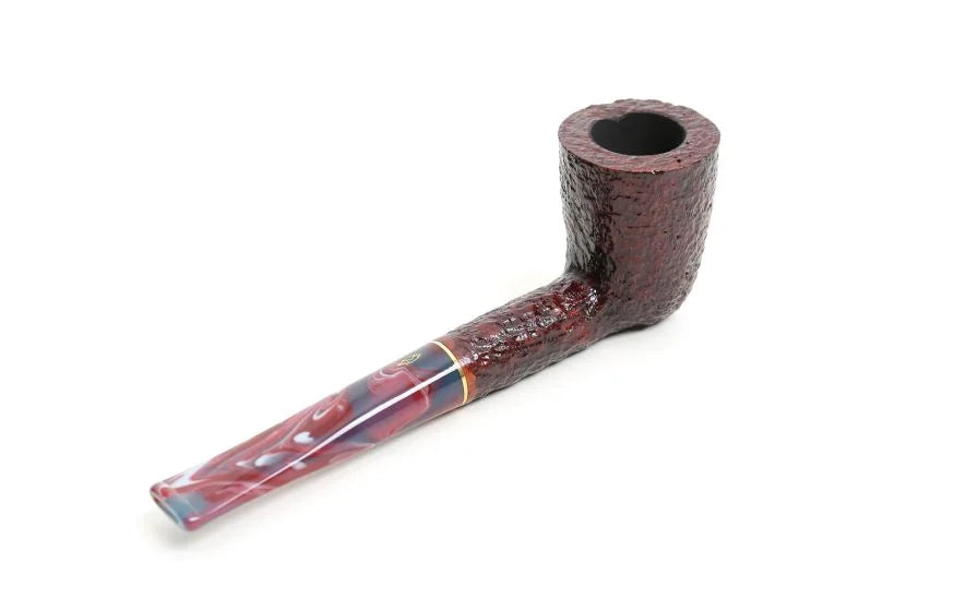 Pipa Savinelli Vigna Rusticata 409, Dublin dritta, finissaggio rusticato bordeaux.