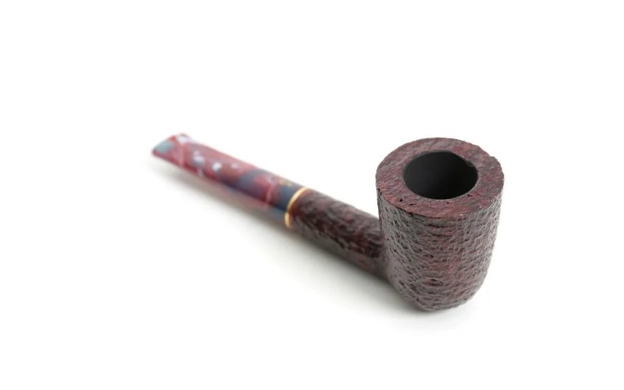 Pipa Savinelli Vigna Rusticata 409, Dublin dritta, finissaggio rusticato bordeaux.