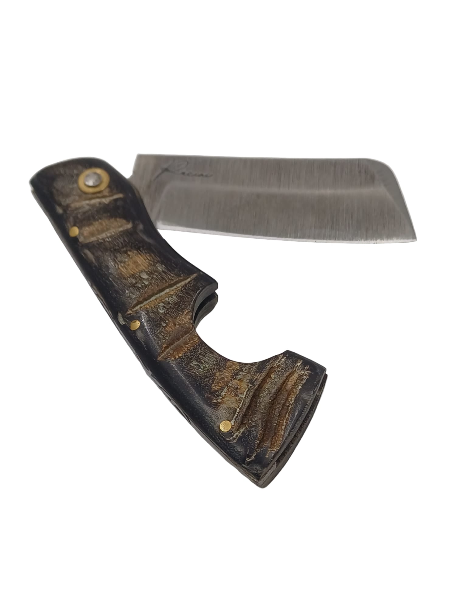 Pacini Mozzetta Tagliasigari Artigianale Corno di Montone e Lama Acciaio C70 a Carbonio